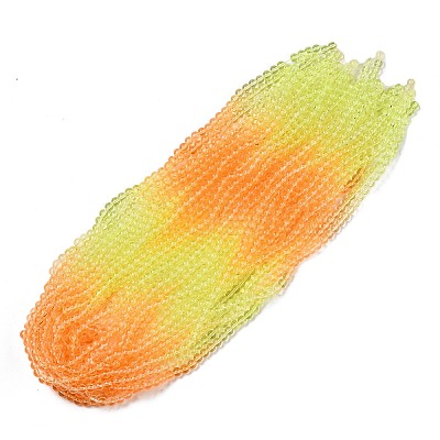 Baking Paint Transparent Glass Beads X-DGLA-M001-8mm-08-1