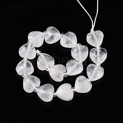 Natural Quartz Crystal Beads Strands G-P570-E21-01-1