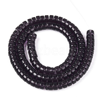 Transparent Glass Beads Strands GLAA-N028-3x6mm-04-1