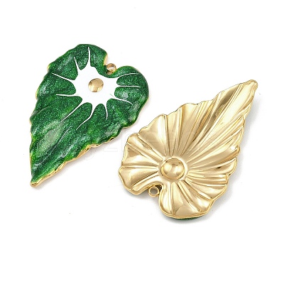 304 Stainless Steel Enamel Pendants STAS-C158-02G-03-1
