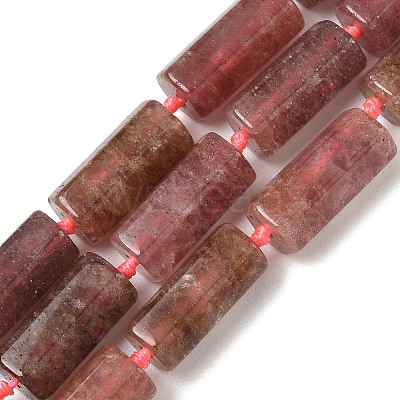 Natural Smrrawberry Quartz Beads Strands GG-CBA086A-03A-02-1