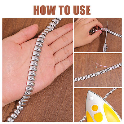 Rectangle Plastic Beaded Trimming DIY-WH0656-36A-1