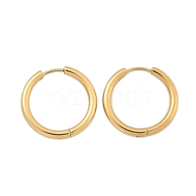 Ion Plating(IP) 304 Stainless Steel Huggie Hoop Earrings EJEW-F111B-21mm-G-1