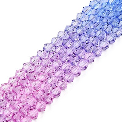 Gradient Color Baking Paint Glass Bead Strands X1-DGLA-A039-T2mm-A019-1