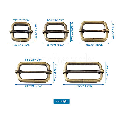 Iron Adjuster Slides Buckles IFIN-TA0001-41AB-1