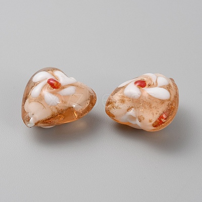 Handmade Lampwork Beads GLAA-WH0032-11D-1