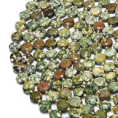 Natural Rhyolite Jasper Beads Strands G-C116-A74-02-1
