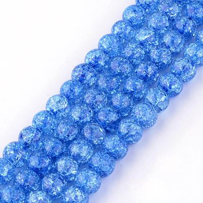 Synthetic Crackle Quartz Beads Strands GLAA-S134-8mm-10-1