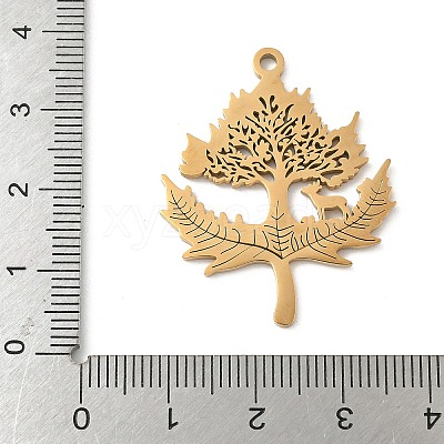 304 Stainless Steel Pendants STAS-V016-15G-1