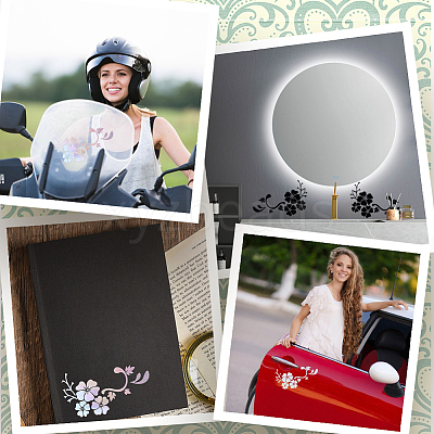 12Pcs 3 Colors PET Self-Adhesive Stickers STIC-GF0001-26-1