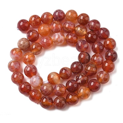 Natural Fire Crackle Agate Beads Strands X-G-G212-8mm-10-1