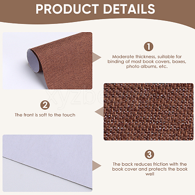 8 Sheets 4 Colors Linen Book Covers DIY-CP0010-67A-1