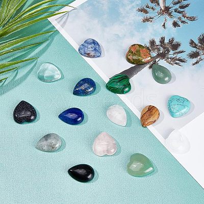 16Pcs 16 Style Gemstone Cabochons G-FH0001-44-1