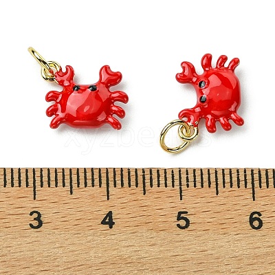 Brass Enamel Pendants X-KK-C143-54A-G-1