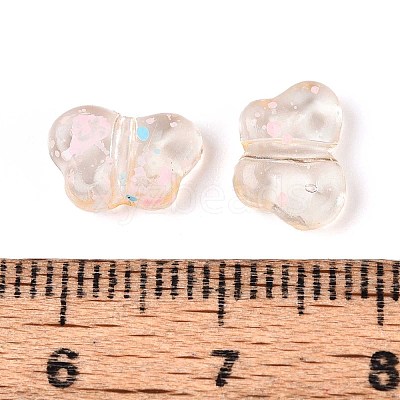 Spray Painted Transparent Acrylic Beads OACR-N149-01I-1