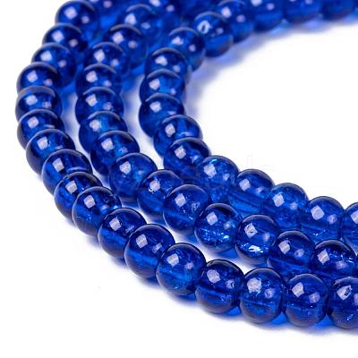 20 Colors Spray Painted Crackle Glass Beads Strands CCG-X0012-01-4mm-1