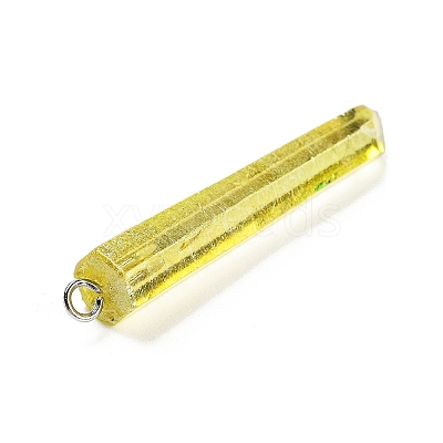 Electroplated Natural Quartz Pendants G-P315-B01-02P-1