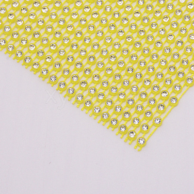 Plastic Elasticity Rhinestone Net KY-WH0020-86F-1