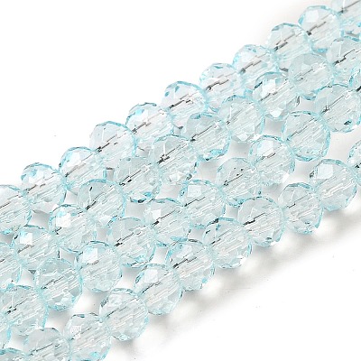 Transparent Baking Paint Glass Beads Strands DGLA-A034-T4mm-D06-1