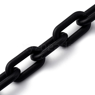 Handmade Spray Painted CCB Plastic Cable Chains AJEW-JB00729-01-1