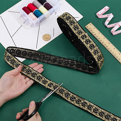 Vintage Jacquard Polyester Ribbon OCOR-WH0101-259A-1