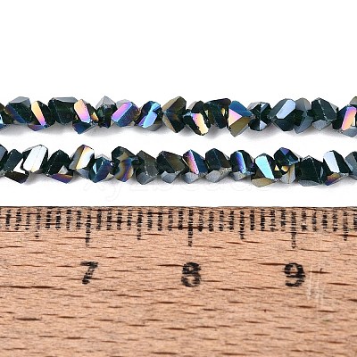 Electroplate Opaque Glass Beads Strands LS-EGLA-Q139-01A-C17-1