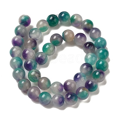 Natural Dyed White Jade Beads Strands G-M402-C04-19-1