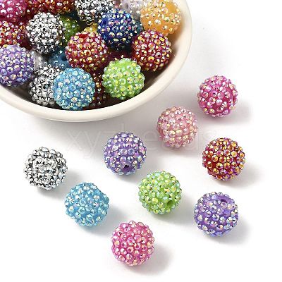 AB-Color Resin Rhinestone Beads RESI-S315-16x18-M-1