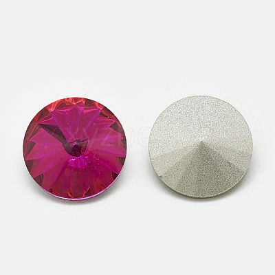 Pointed Back Glass Rhinestone Cabochons RGLA-T086-12mm-09-1