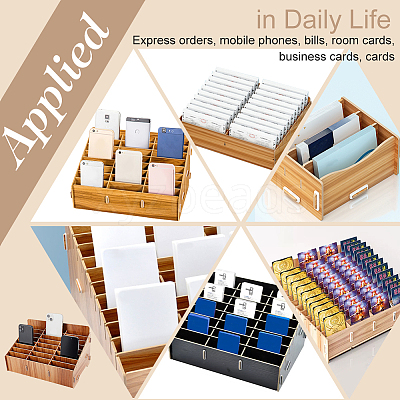 24-Grid Wooden Cell Phone Storage Box CON-WH0094-05A-1