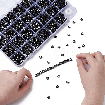 DIY Letter Stretch Bracelet Making Kit DIY-YW0007-60B-1