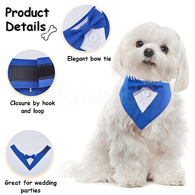 2Pcs 2 Styles Polyester Pet Handkerchi AJEW-CP0008-69A-1