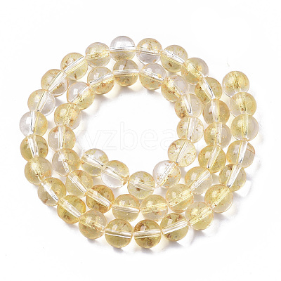 Transparent Spray Painted Glass Bead Strands GLAA-N035-03C-B08-1