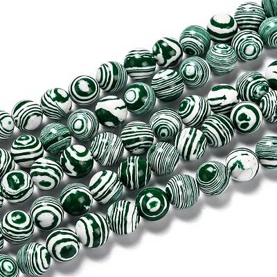 Synthetic Malachite Beads Strands G-A186-B-04-1
