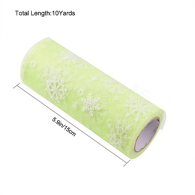 Snowflake Deco Mesh Ribbons OCOR-P010-G10-1