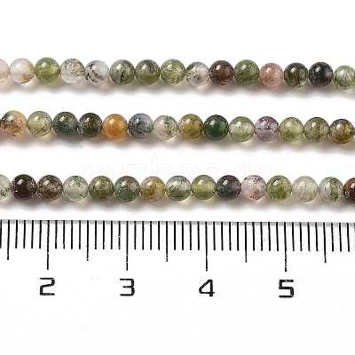 Natural Indian Agate Bead Strands G-A130-3mm-K12-01-1
