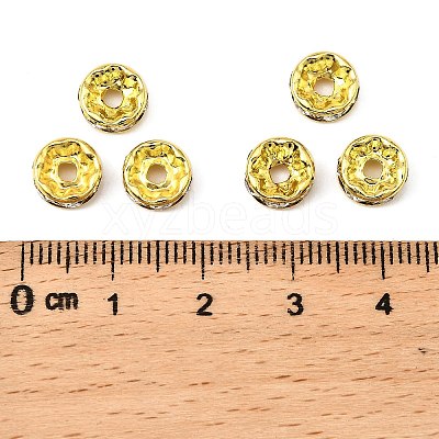 Brass Rhinestone Spacer Beads RB-A014-Z8mm-01G-1
