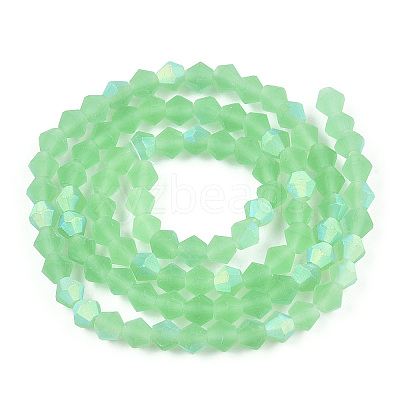 Imitate Austrian Crystal Bicone Frosted Glass Beads Strands LS-EGLA-A039-T4mm-MB24-1