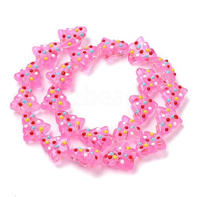 Handmade Bumpy Glass Beads Strands LAMP-F032-08L-1