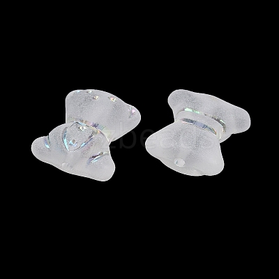 Frosted Transparent Acrylic Beads X1-OACR-P029-20B-05-1