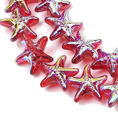 Electroplate Glass Beads Strands EGLA-P069-01A-AB-1