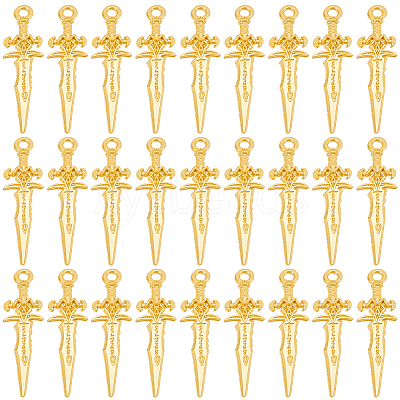 100Pcs Tibetan Style Alloy Pendants TIBEP-SC0003-53G-1