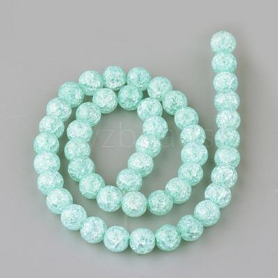 Synthetic Crackle Quartz Beads Strands GLAA-S134-6mm-11-1