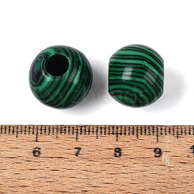 Synthetic Malachite European Beads G-Q602-09C-06-1