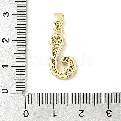 Brass Micro Pave Cubic Zirconia Pendants ZIRC-C012-01G-10-1