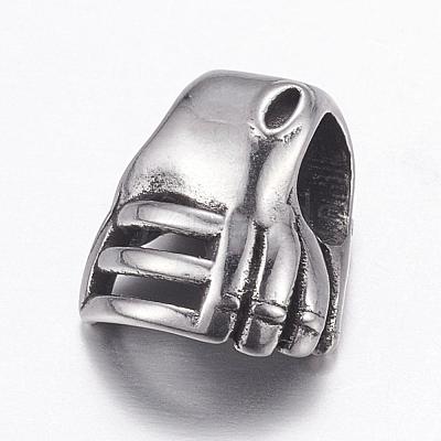 304 Stainless Steel European Beads STAS-P173-059AS-1