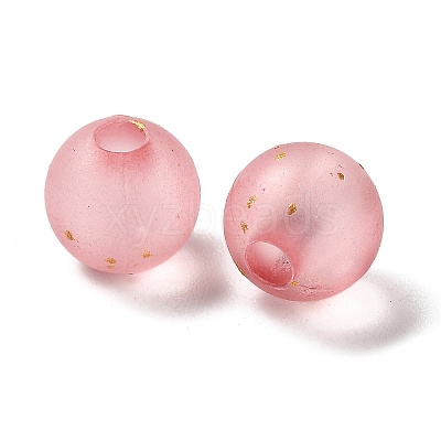 Frosted Transparent Acrylic Beads OACR-F013-13C-1