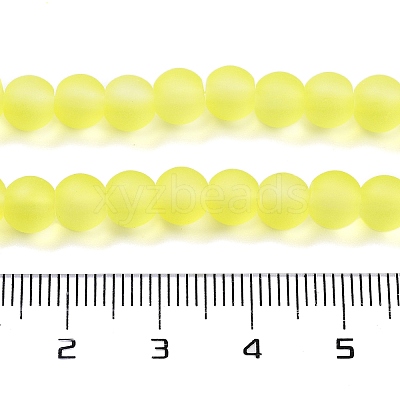 Baking Paint Transparent Glass Bead Strands GLAA-S031-6mm-30-1
