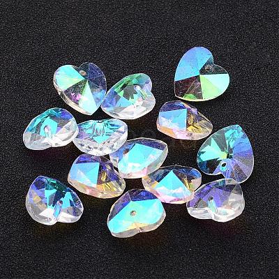Valentine's Day Glass Pendants X-GB002AB-1