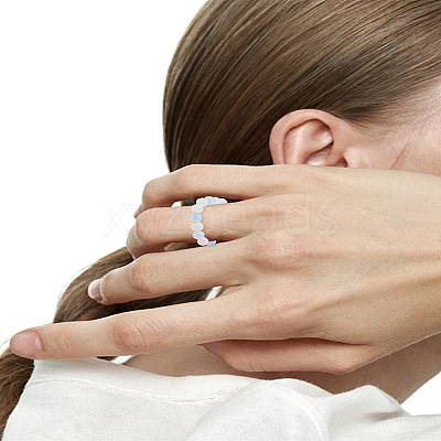 1Pc Natural Jade Stretch Finger Rings for Women RJEW-LP0001-08B-1